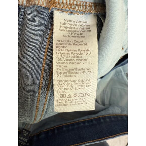 J. Crew Crop Ankle 8" Mid Rise Stretch Skinny Slimming Jean 34 Blue Dark Wash - Picture 9 of 15